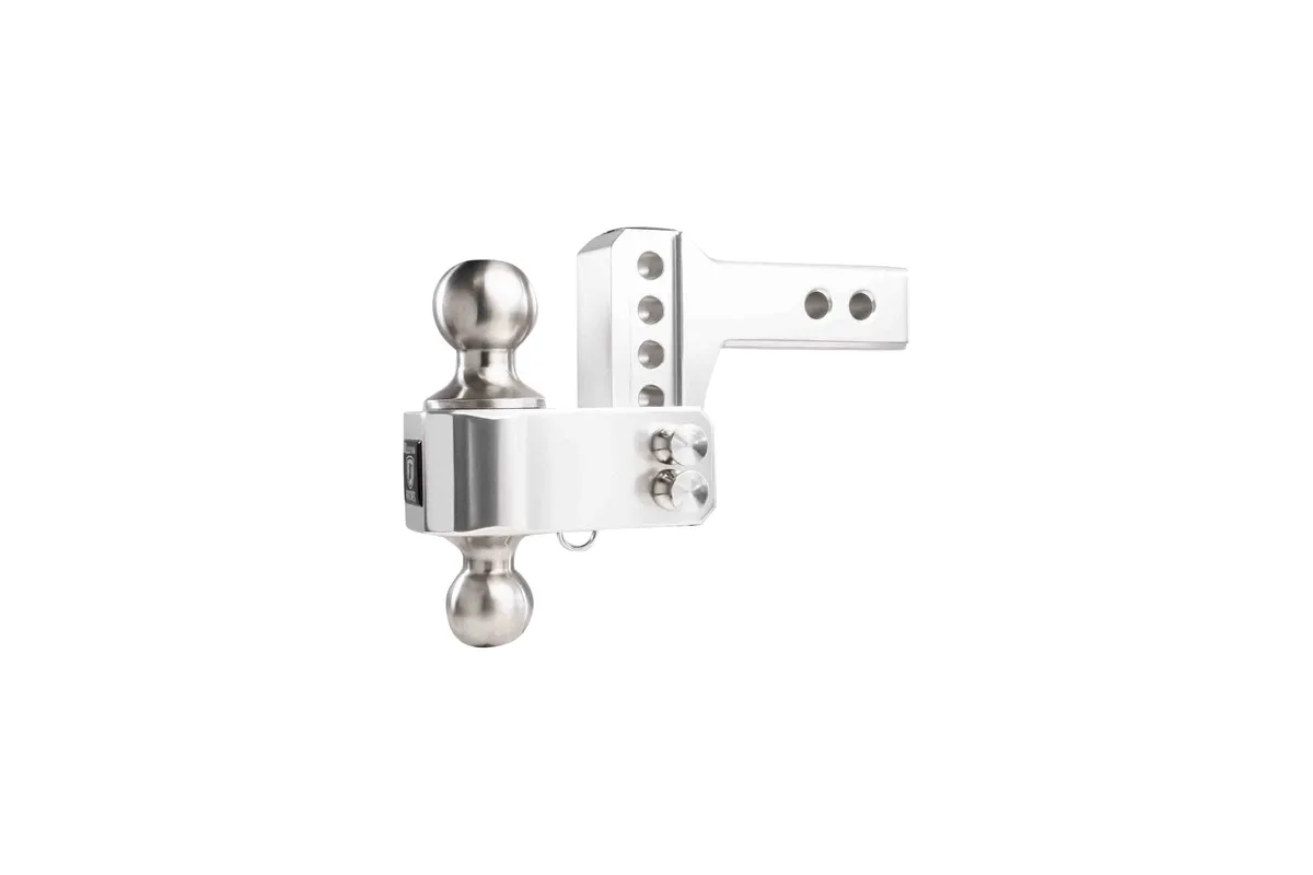 2.0" Aluminum Medium Duty Hitch 2" Drop/Rise w/ Stainless Steel Dual Ball product image