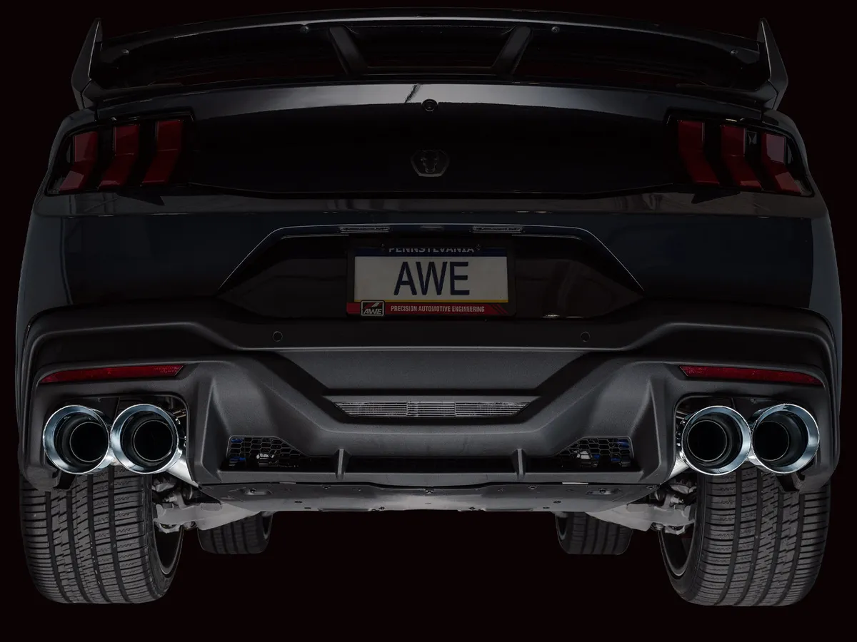 AWE SwitchPath™ Exhaust for S650 Ford Mustang Dark Horse - Quad Diamond Black Tips product image