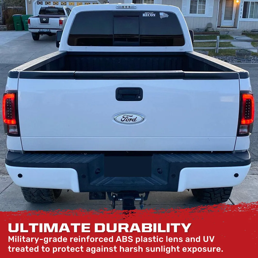 Ford Superduty F250HD350450550 99-07 and F150 97-03 Straight aka inchStyleinch Side OLED Tail Lights with Scanning OL product image