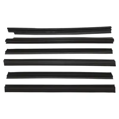 Crown Automotive Jeep Replacement Door Glass Weatherstrip Kit; Front and Rear; Inner and Outer; Rear Inner Not Included;