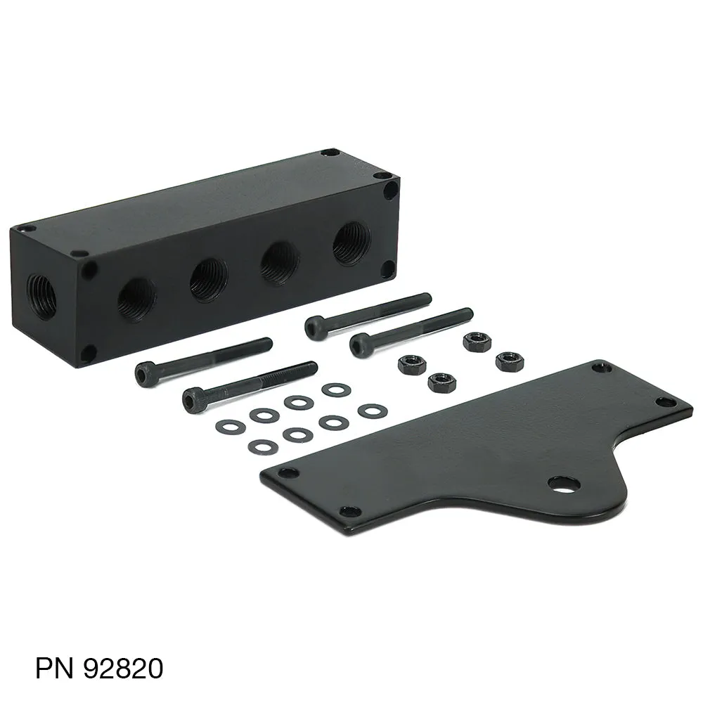 Viair Corporation 8-Port Billet Manifold 1/8 Bspt, 1/4 Npt, 3/8 Npt
