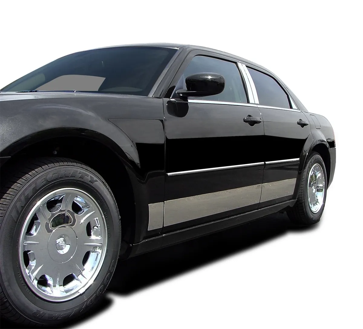 ICI Rocker Panel Molding; 5 in. Width; Stainless Steel; 12 pc.; Fits From The Bottom Of The Door Up;