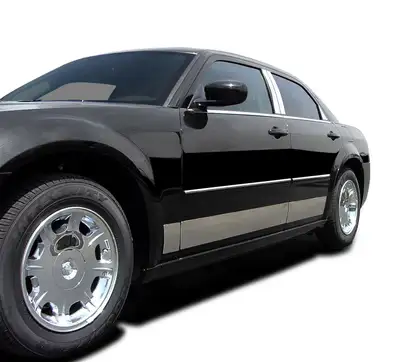 ICI Rocker Panel Molding; 5 in. Width; Stainless Steel; 12 pc.; Fits From The Bottom Of The Door Up;