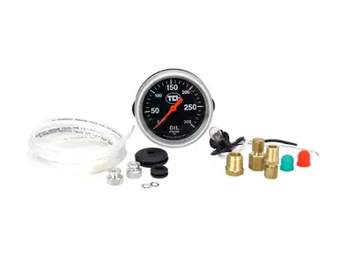 TCI Automotive Pressure Gauge 2-5/8 Transmission Black Face