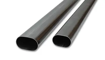 Vibrant Performance Straight Stainless Steel Tubing; 4 in. Nominal Pipe Size; 5 ft. Length; 304 Stainless Steel; Oval Tubing;