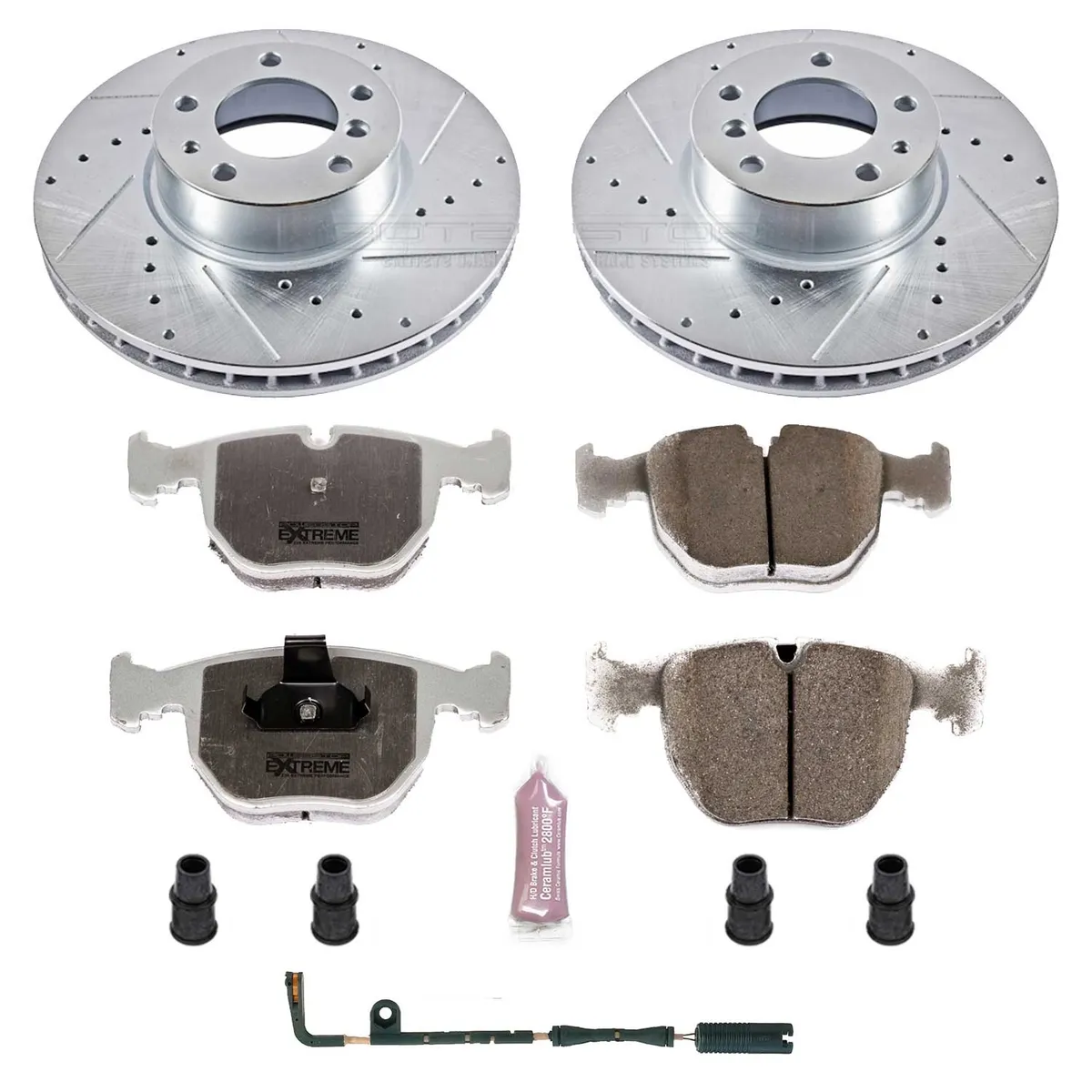 Z26 Street Warrior Upgrade Kit: Drilled/Slotted Rotors; Carbon-Fiber Ceramic Pads W/Hardware; Pad Sensors product image