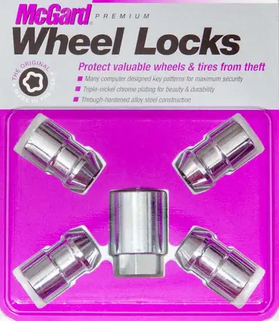 McGard Wheel Lock Set 9/1618 Nut Cone Seat 7/8 Hex 1.765 in Oal Chrome