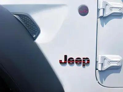 Under The Sun Inserts Thin Red Line Jeep Fender Emblem Overlay Vinyl Decals 2pk