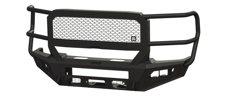 A2 Front Bumper Extreme For 2023-2026 Ford F250/350 Superduty ACC Compatible Sensor Cutouts With Mesh Grill With Camera Harness Bare Metal Bodyguard Bumpers product image