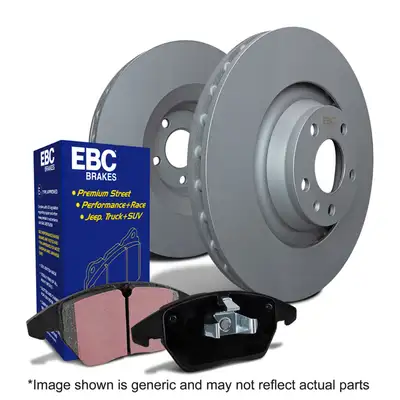 EBC Brakes S1 Kits Ultimax 2 and RK Directional Rotors; Rear; FMSI Pad No. D1734; Solid; 5 Bolt Holes; 278mm Dia.;