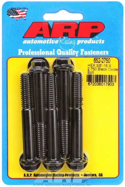 ARP Auto Racing 3/816 x 2.750 Hex Black Oxide Bolts
