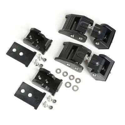 Rugged Ridge Hood Catch Kit Textured Black; 201819 Jeep Wrangler/Gladiator