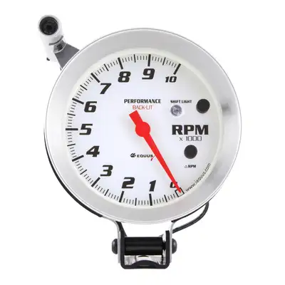 Equus 5in Dia Tachometer 10k RPM Silver
