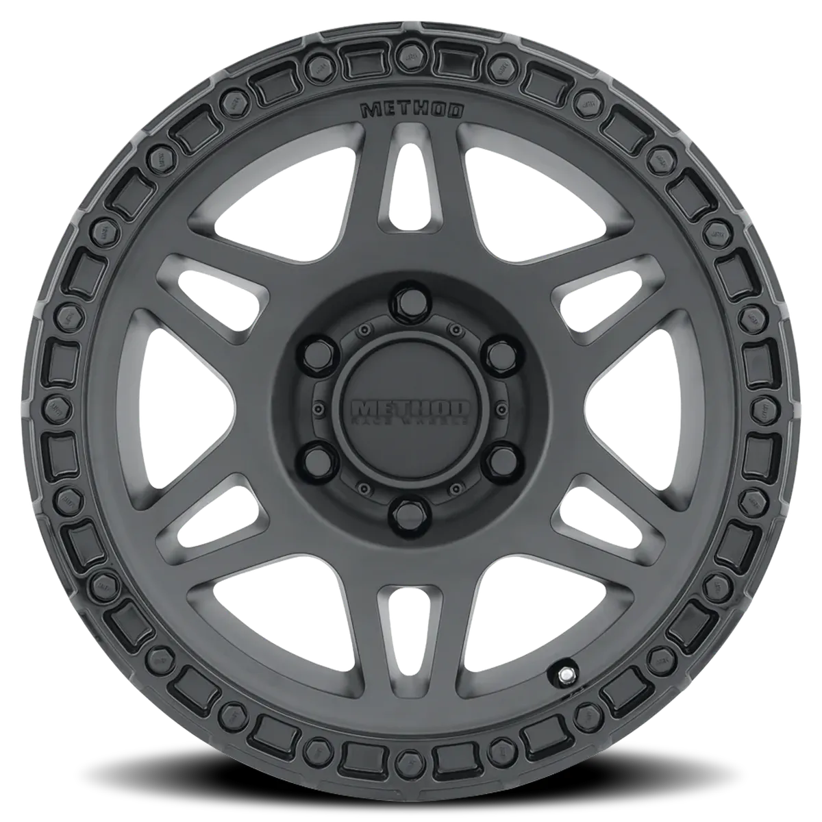 Aluminum Wheels 17x8.5 MR312 Bolt Pattern 6 On 135 Offset 0 Lip Size 0.98 Double Matte Black MBGL Gloss Black Lip Method product image