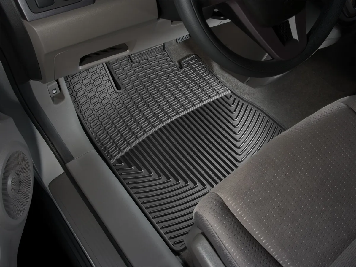 Weathertech 2005 + Acura RL Black Front Rubber Mats / 1986 - 1995 Mercedes-Benz E320 Sedan Black Front Rubber Mats / 1992 - 1993 Mercedes-Benz 500E Black Front Rubber Mats