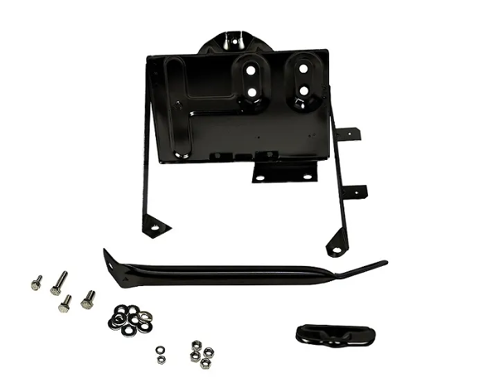7686 CJ Battery Tray With Support Arm Black Powder Coat Stainless Steel product image