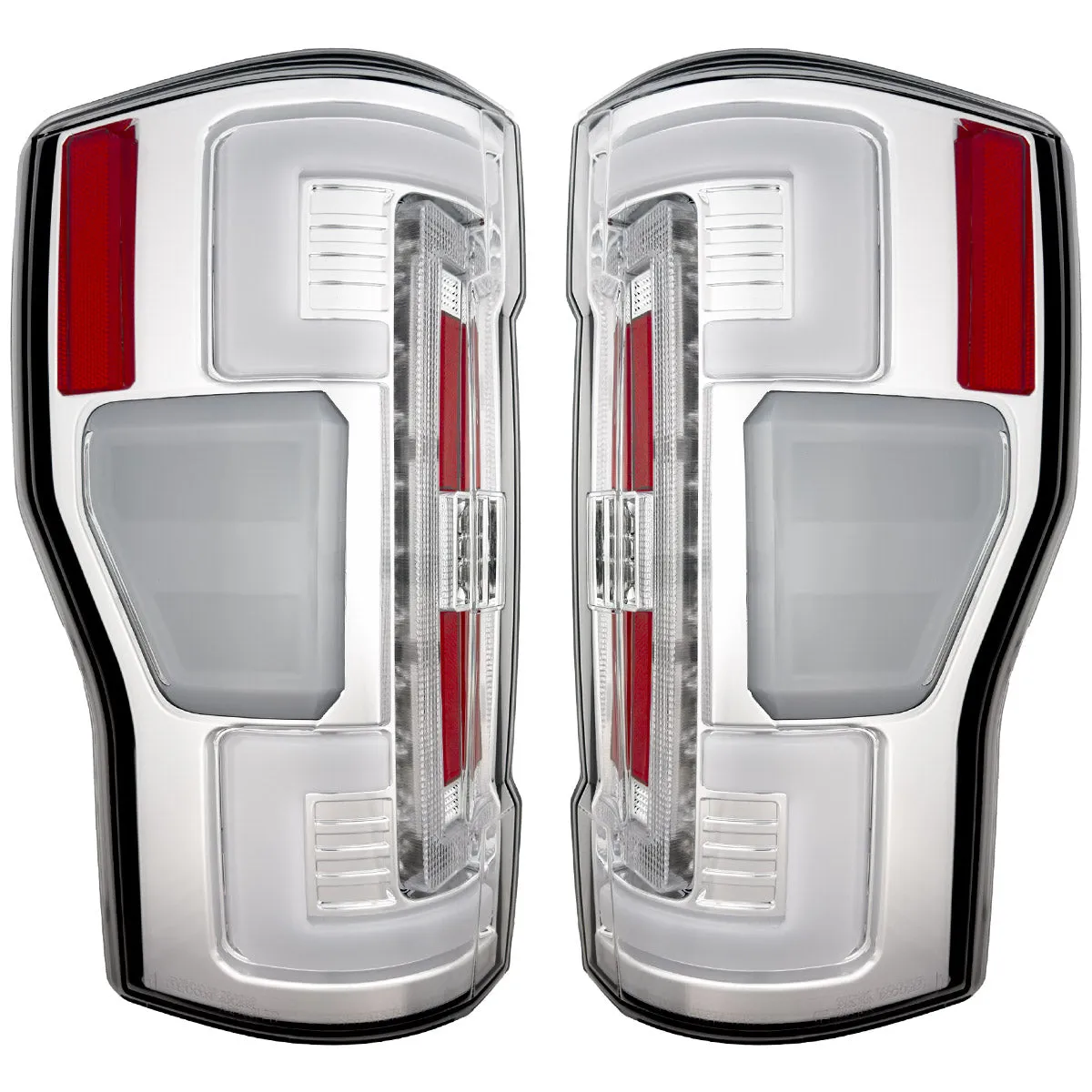 Ford Superduty F250 350 450 550 20-22 Replaces OEM LED Style Tail Lights With Blis Blind Spot Warning System Oled Tail Lights - Red Lens product image