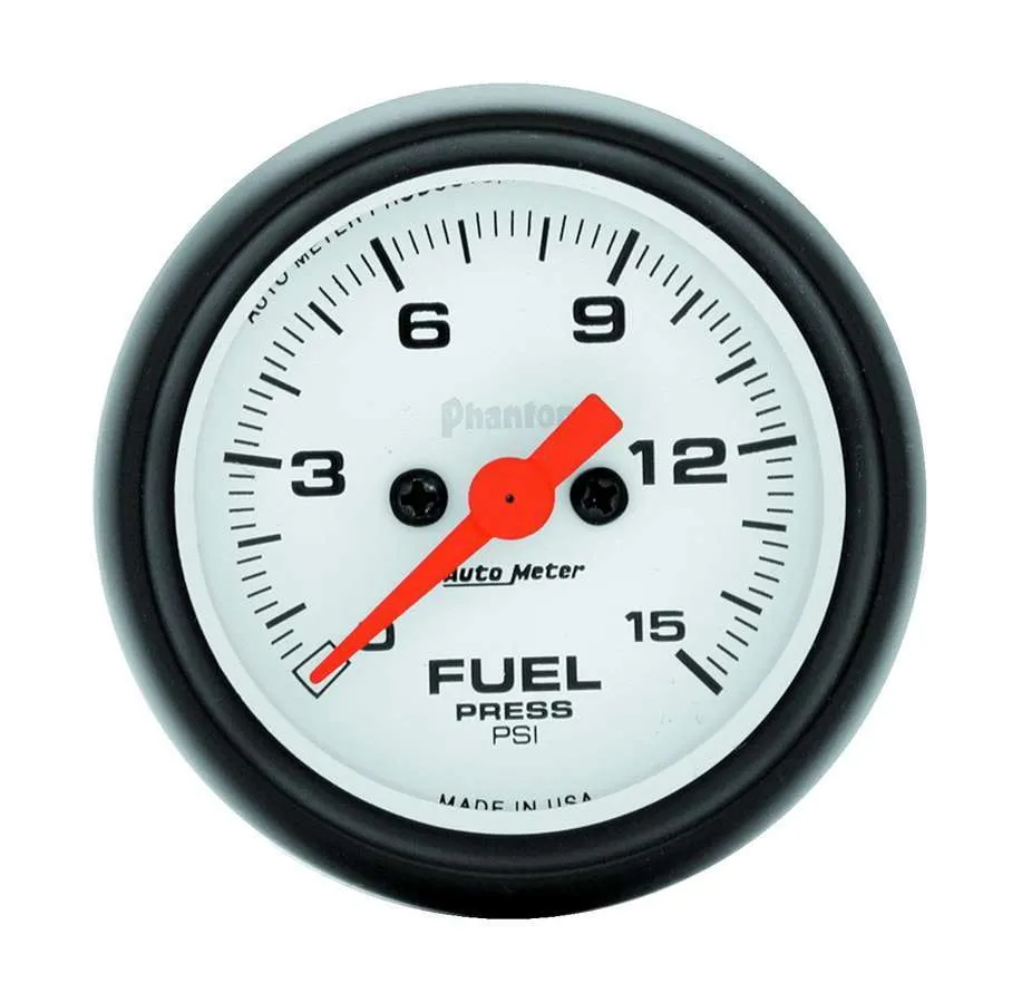 AutoMeter Gauge, Fuel Pressure, 2 1/16", 15psi, Digital Stepper Motor, Phantom
