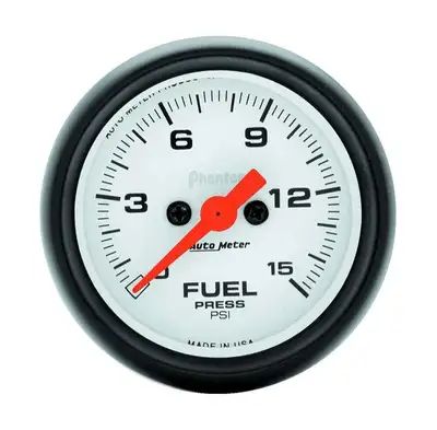 AutoMeter Gauge, Fuel Pressure, 2 1/16", 15psi, Digital Stepper Motor, Phantom