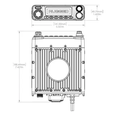 Rugged Radios Rugged Radios Radio Kit - g1 Adventure Series Waterproof Gmrs Mobile Radio w/ Antenna