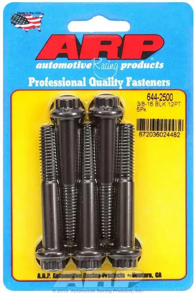 ARP Auto Racing 3/816 x 2.500 12pt 7/16 Wrenching Black Oxide Bolts