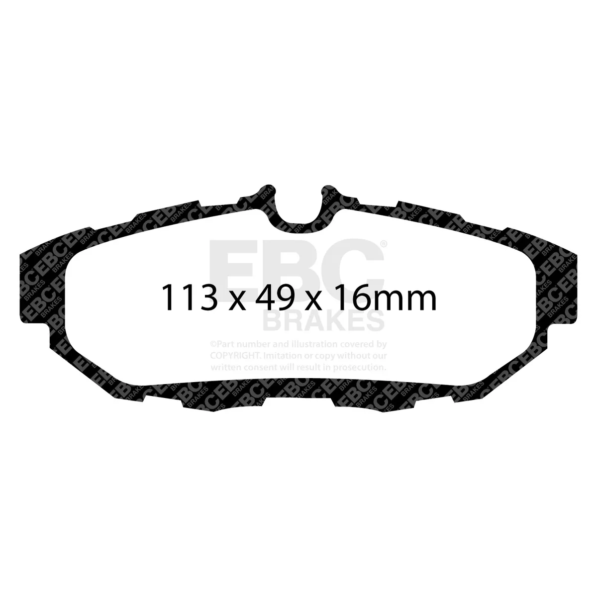 EBC Brake Pad Disc Rotor Kit; Set Of Yellowstuff Brake Pads/2-Piece Fully-Floating Brake Discs; product image