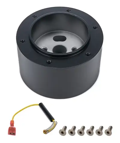 Lokar Steering Wheel Hub Adapter; Fits w/67-94 GM; 6 Bolt Trans Am; Black Billet Aluminum;