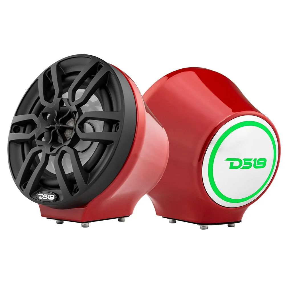 6.5” Universal Flat Mount Kick Panel Speaker Pod – Jet Skis, Jeeps, Motorcycles – RGB LED Lights product image