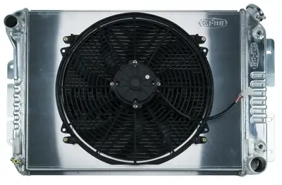 COLD-CASE Radiators 67-69 Camaro BB / Firebird Auto Transmission Aluminum Radiator and 16 Inch Fan Kit Cold Case Radiators