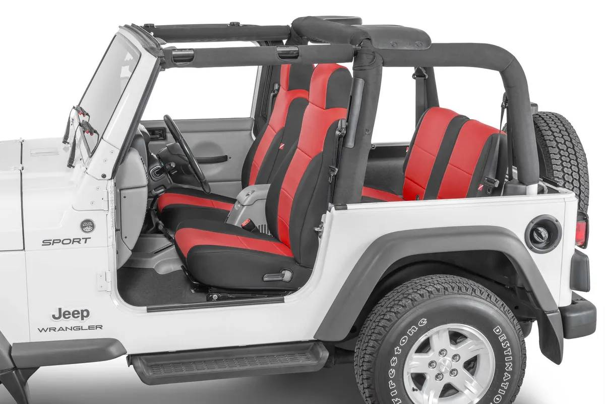 Jeep Wrangler Neoprene Seat Covers for 03-06 Jeep Wrangler TJ Red Diver Down product image