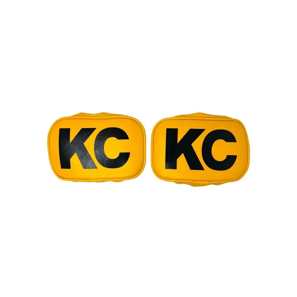 KC HiLiTES KC HiLiTES 5601 Cover - Retro 5x7 Rectangular Vinyl Yellow w/ Black KC Soft (pr)