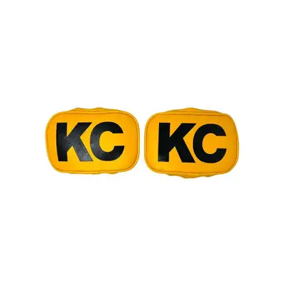 KC HiLiTES KC HiLiTES 5601 Cover - Retro 5x7 Rectangular Vinyl Yellow w/ Black KC Soft (pr)