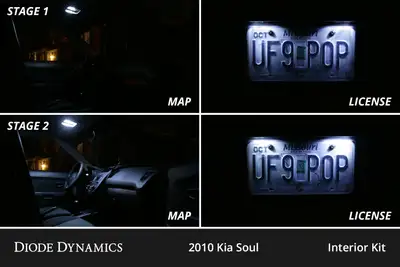 Diode Dynamics Diode Dynamics - Interior LED Kit for 2010-2013 Kia Soul, Cool White Stage 1