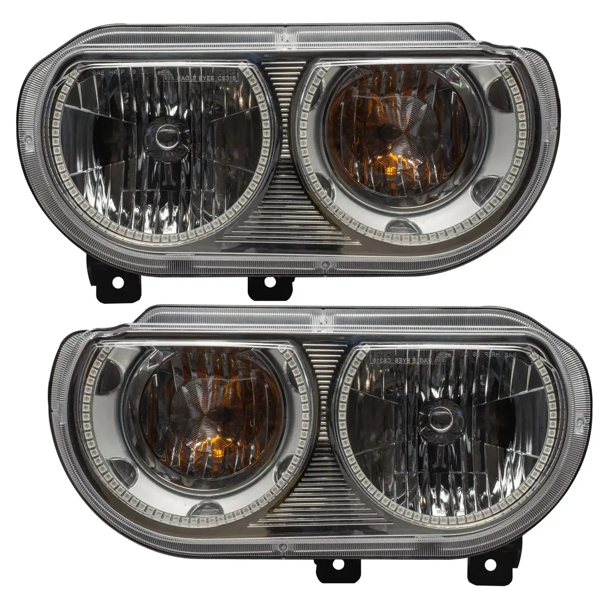 ORACLE Lighting 2008-2014 Dodge Challenger Pre-Assembled Halo Headlights - Non HID - Chrome product image