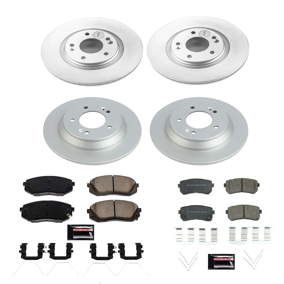 Z17 Geomet Coated Rotor Kit: Genuine Geomet Fully Coated Rotors; Ceramic Pads W/Hardware product image