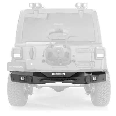 Go Rhino Go Rhino 331210T - Rockline Rear Full Width Bumper - Textured Black