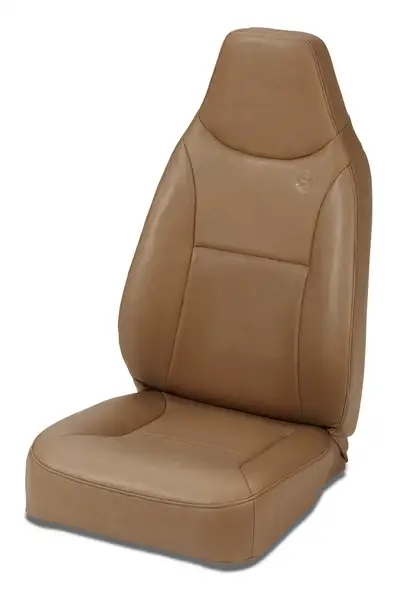 Bestop Jeep Bucket Seats Trailmax II Standard Front High Back Fixed Bucket Seat For Jeep 1976-1986 CJ7 All Vinyl Spice Bestop