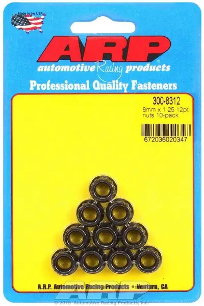 ARP Auto Racing 8mm x 1.25 12pt. Nuts (10)