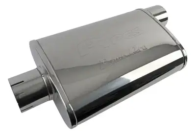 Pypes Performance exhaust Race Pro Muffler 14 Inch Body 3 Inch Offset Inlet/Center Outlet 304 Stainless Pypes Performance Exhaust