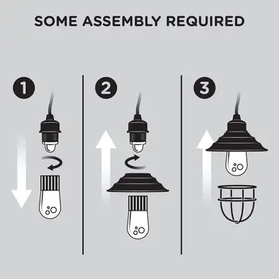 Jasco Enbrighten Cafe Lights Cage Shade Add-On, Oil-Rubbed Bronze, 6 Pack