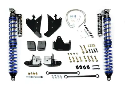 EVO Manufacturing Jeep Wrangler King Coilover Conversion Kit Rear Bolt on (Black) For Jk/Jku 2 Door & 4 Door 2007-2018 - Without Compression Adjusters / Stock