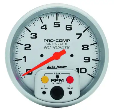 AutoMeter 5in. In-Dash Tachometer; 0-10;000 Rpm; Ultra-Lite W/Memory