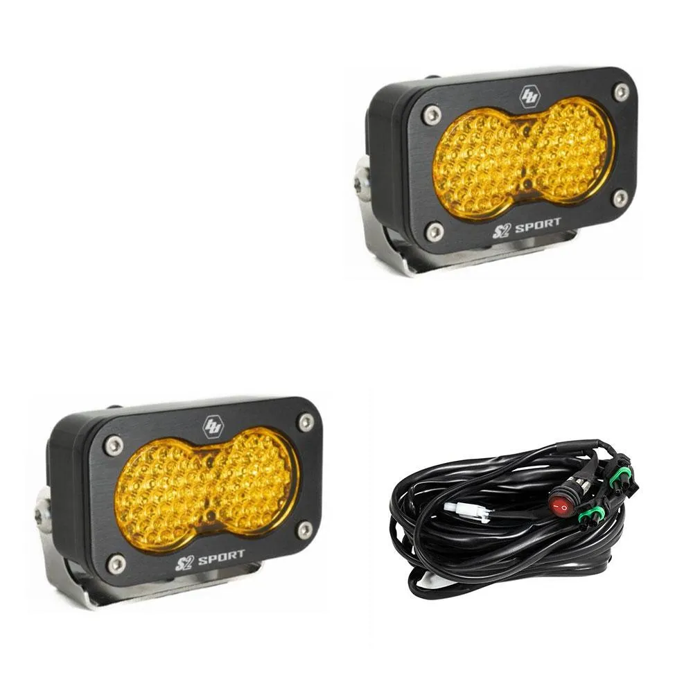 Baja Design S2 Sport Black LED Auxiliary Light Pod Pair - Universal (Choose Color/Pattern) product image