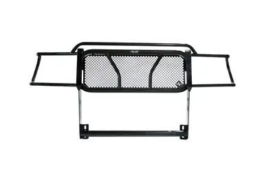 Frontier Truck Gear Grille Guard; Black Powder Coated; Accommodates Factory Sensors;