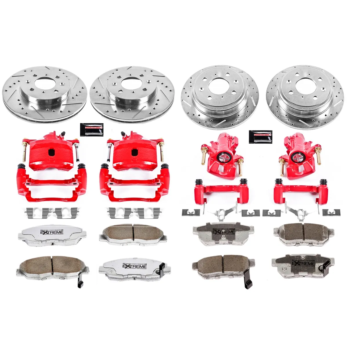Z26 Street Warrior Upgrade Kit: Drilled/Slotted Rotors; Carbon-Fiber Ceramic Pads; Powder Coated Calipers product image
