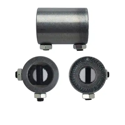 Borgeson Borgeson - Steering Coupler - P/N: 314925 - Welded steel steering coupler. 1 in. Double-D X 11/16-36 Spline (17MM)