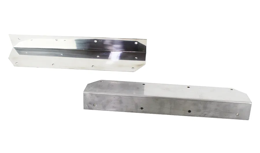 Jeep YJ Step Cover Inlay Pair 87-95 Wrangler TJ Polished Silver Kentrol product image