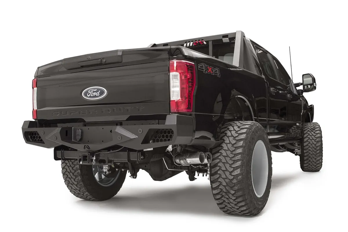 Vengeance Rear Bumper; 2 Stage Black Powder Coated; w/Sensors; product image