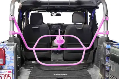 Steinjager Wheels and Tires 2007-2018 Tire Carrier Internal, for 2 Door Models Pinky