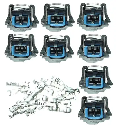 Painless Wiring EV1/Bosch Fuel Injector Connector Kit; Incl. Terminals/Connectors For 8 Injectors;